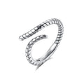 Vintage Design Women's 925 Sterling Silver Snake Shaped Ring Punk Style Personalized Adjustable Rings Jewelry Manufacturing