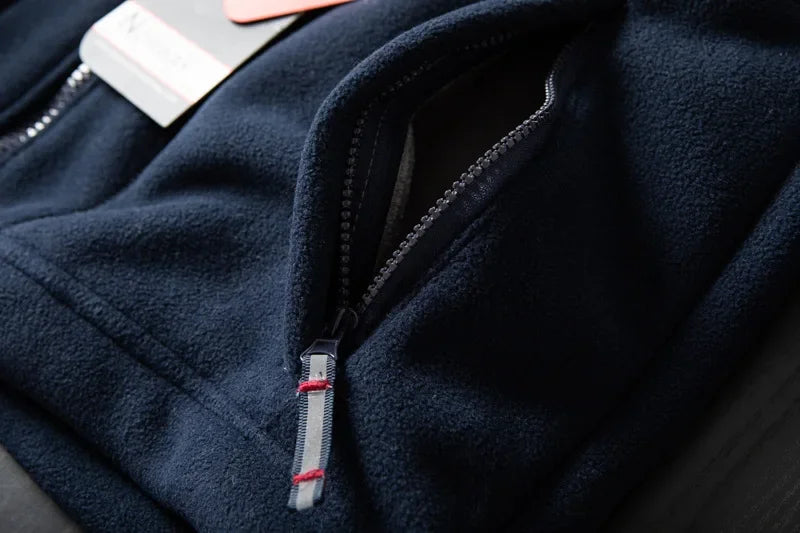 Veste Double Polaire Smile Pour Homme, Col Montant, Vêtements Décontractés, Chaud, Épais, Haute Qualité, Hiver, 2024, Comb
