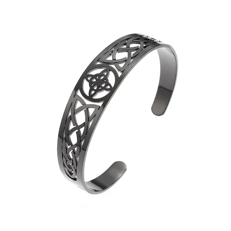 Vintage Punk Silver Color Feather Cuff Bracelet for Men Women Wrist Adjustable Bracelet Charm Birthday Gift