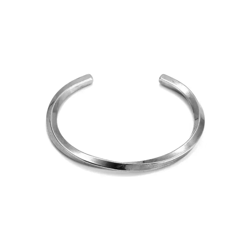 Vintage Punk Silver Color Feather Cuff Bracelet for Men Women Wrist Adjustable Bracelet Charm Birthday Gift
