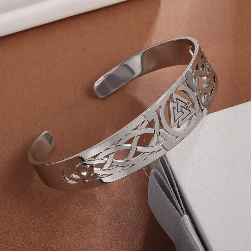 Creative Silver Plated Feather Wings Cuff Bracelet Men Women Cuff Adjustable Bracelet Punk Casual Sports Jewelry Gift