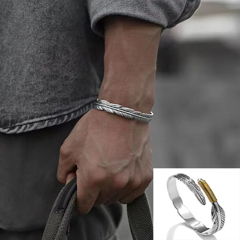 Punk Simple Silver Color Twisted Mobius Cuff Bangles Infinite Loop Bracelet Men\'s Fashion Casual Party Jewelry Gift