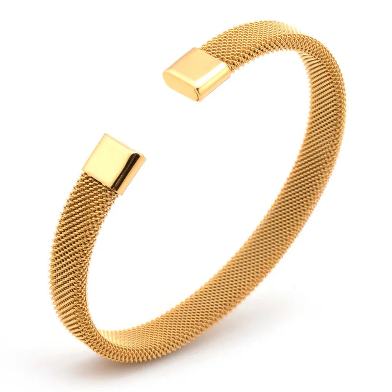 Punk Simple Silver Color Twisted Mobius Cuff Bangles Infinite Loop Bracelet Men\'s Fashion Casual Party Jewelry Gift