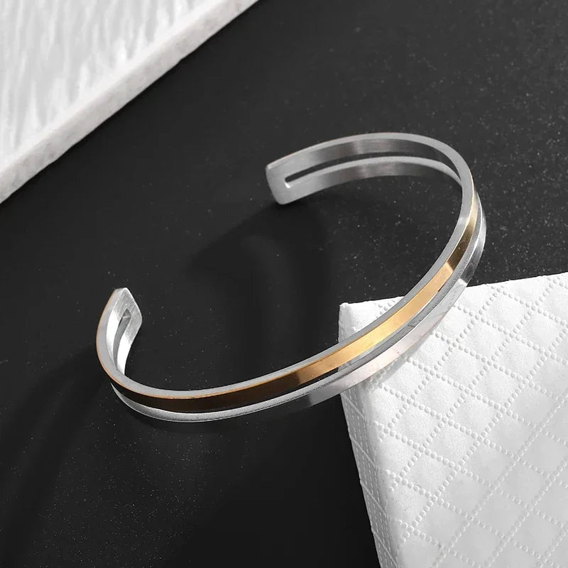 Vintage Punk Silver Color Feather Cuff Bracelet for Men Women Wrist Adjustable Bracelet Charm Birthday Gift