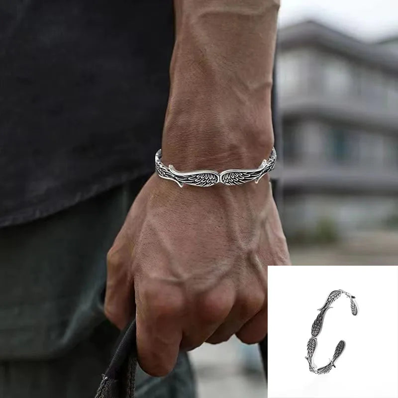 Punk Simple Silver Color Twisted Mobius Cuff Bangles Infinite Loop Bracelet Men\'s Fashion Casual Party Jewelry Gift