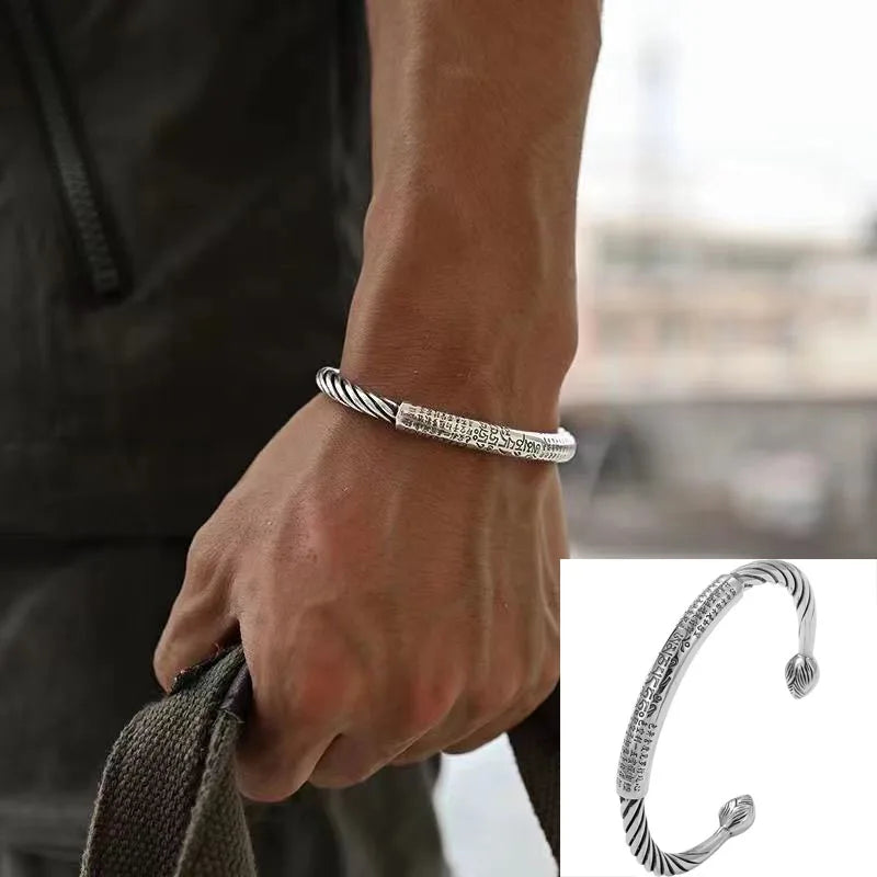Punk Simple Silver Color Twisted Mobius Cuff Bangles Infinite Loop Bracelet Men\'s Fashion Casual Party Jewelry Gift